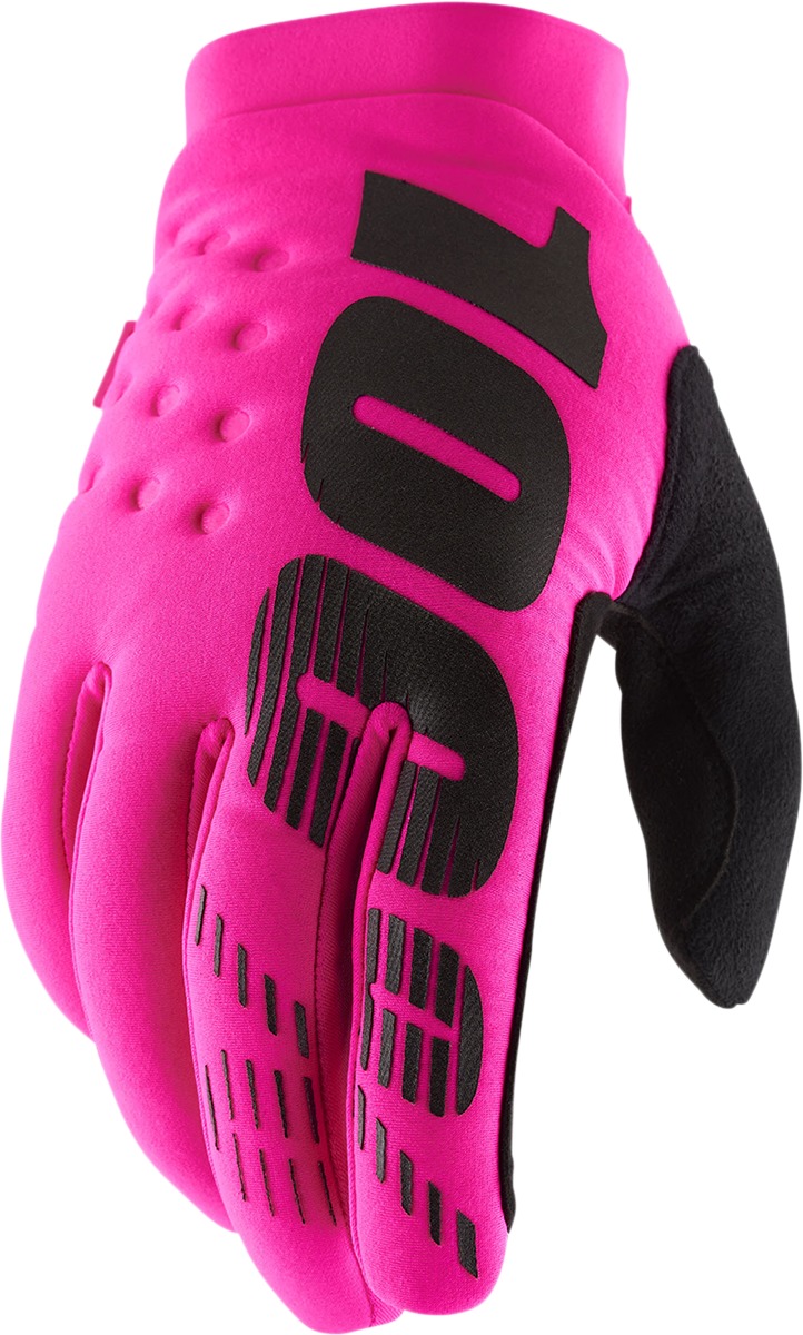 100% Men's Brisker Cold-Weather Gloves Neon Pink L - Off-Road/ATV/Motocross - Click Image to Close