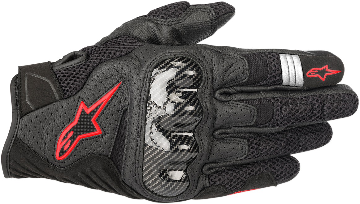 SMX1 Air V2 Motorcycle Gloves Black/Red 2X-Large - Click Image to Close