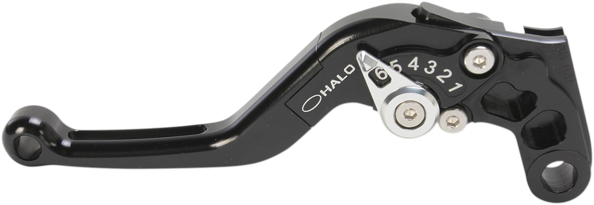 Halo Aluminum Adjustable Folding Clutch Lever - Black - For 09-17 Yamaha YZF R1 - Click Image to Close