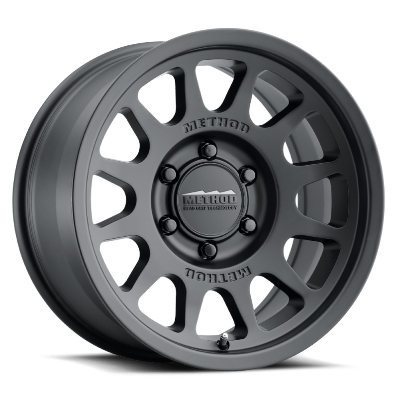 MR703 16x8 0mm Offset 6x5.5 106.25mm CB Matte Black Wheel - Click Image to Close