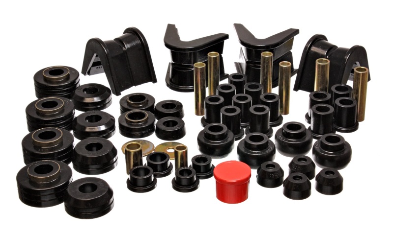 Black Hyper-Flex Master Bushing Set Fits 73-79 Ford F-150 Pickup 4WD - Click Image to Close