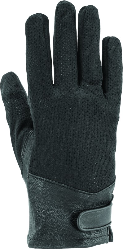 River Road Pecos Leather Mesh Gloves Black - XL - Click Image to Close