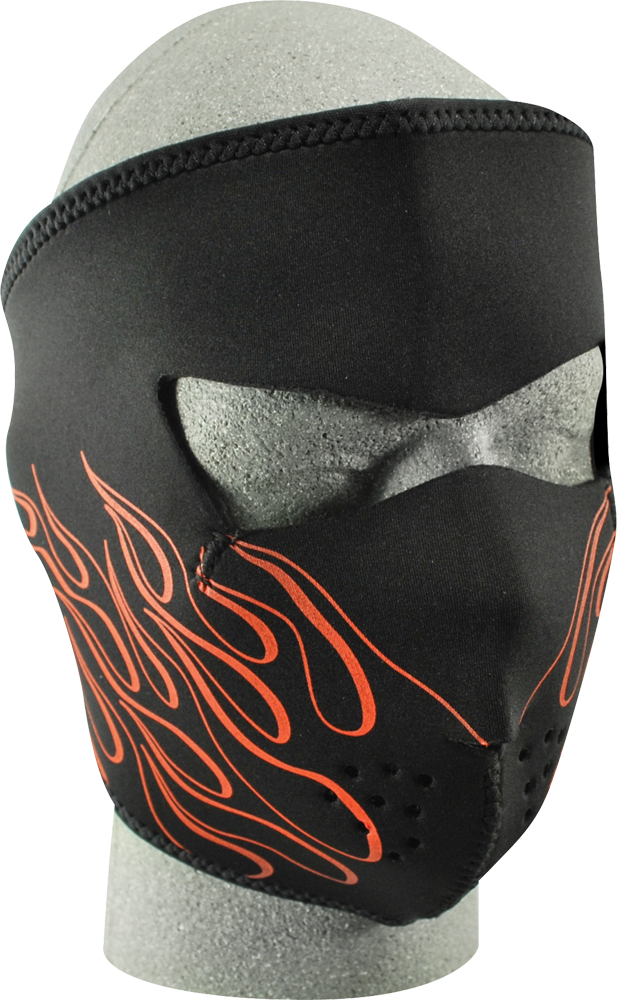 Full-Face Neoprene Mask - Face Mask Neoprene Org Flame - Click Image to Close