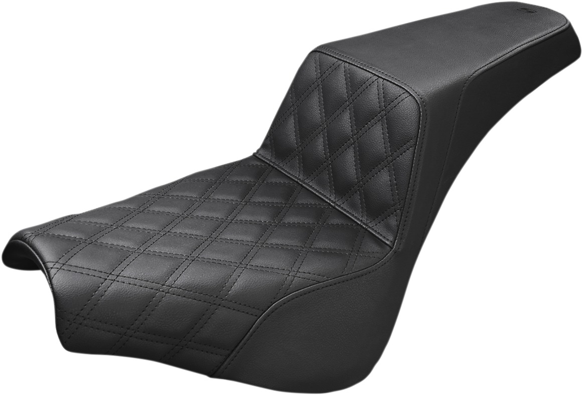 Step-Up Front Lattice Stitch 2-Up Seat - Black - For 18-20 Harley FXBB - Click Image to Close