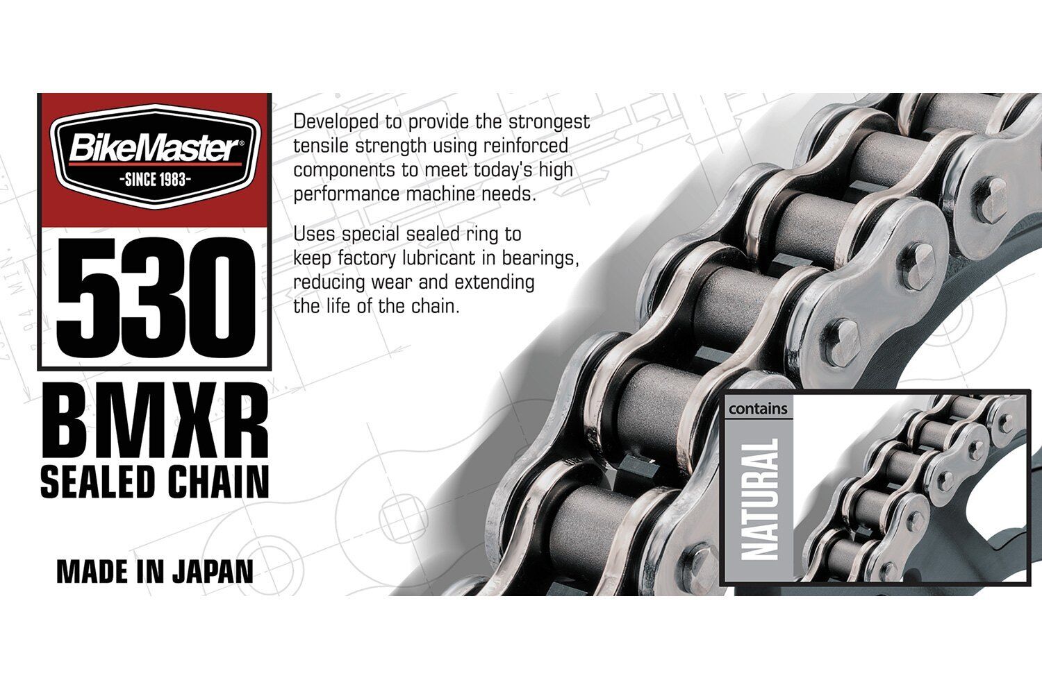 BikeMaster 530x106 BMXR X-Ring Chain - Click Image to Close