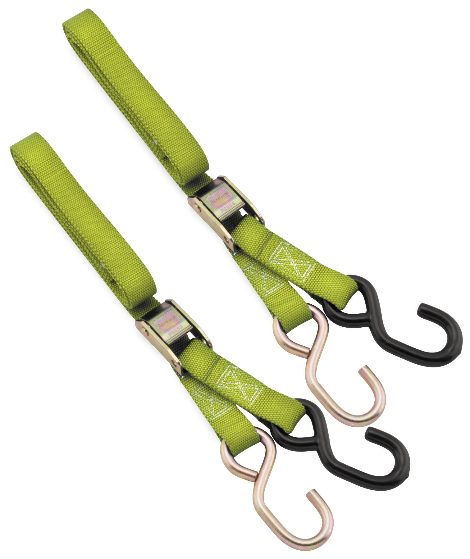 Standard Tie Downs - Pair - 1" x 72" Green - Click Image to Close