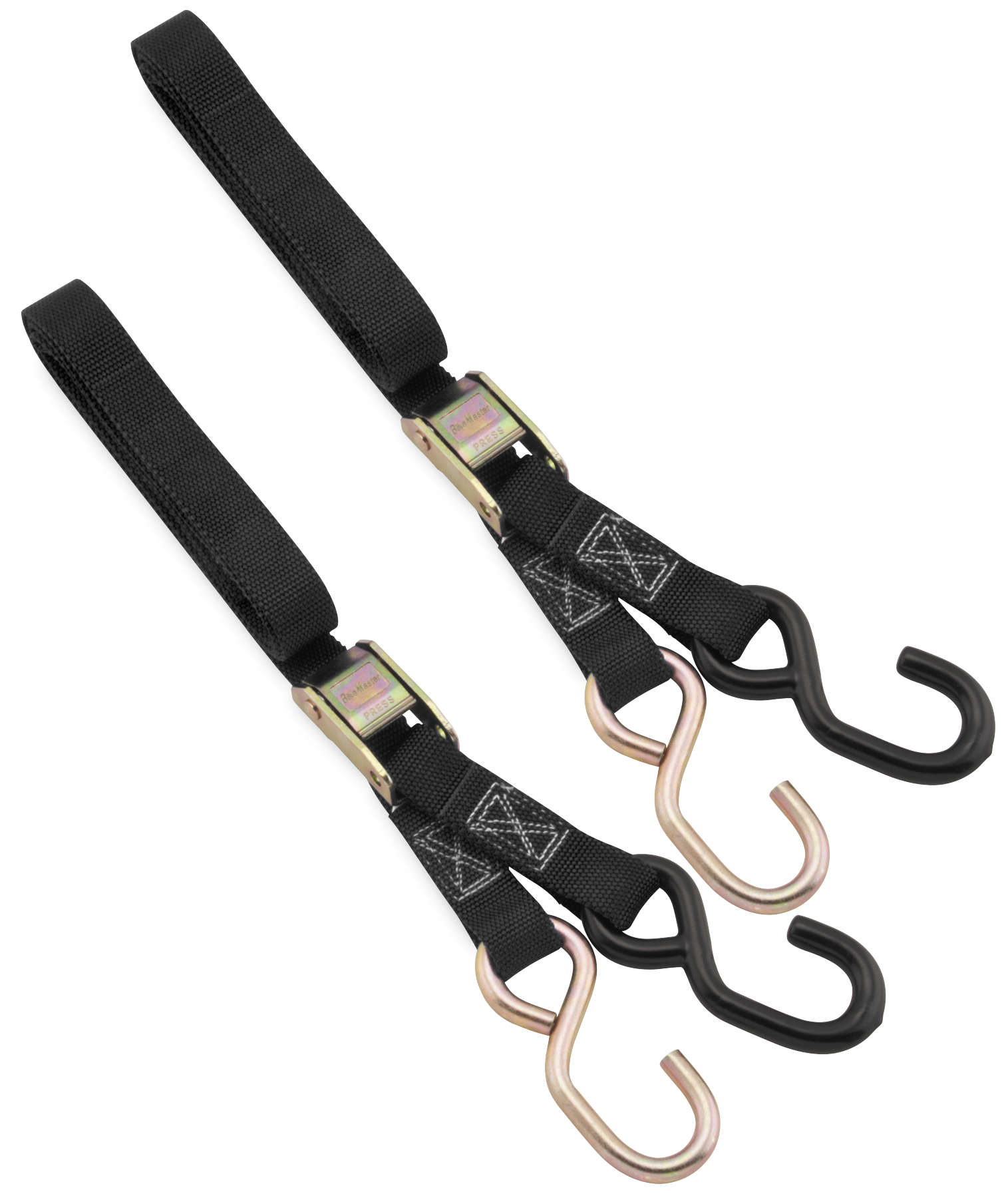 Standard Tie Downs - Pair - 1" x 72" - Black - Click Image to Close