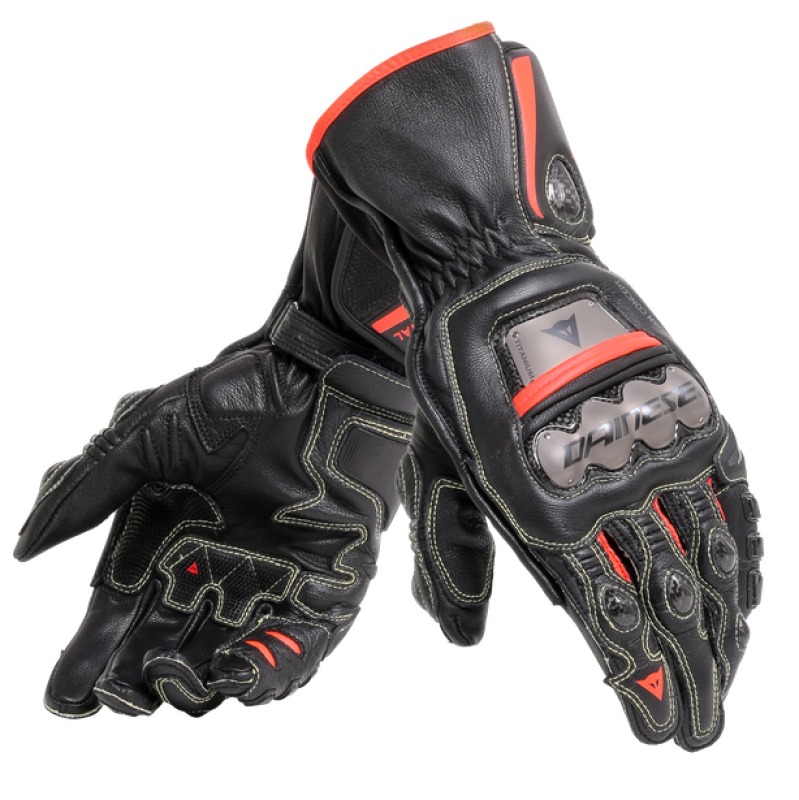 Dainese Full Metal 6 Gloves Black/Red Size Small - 201815895-P75-S - Click Image to Close