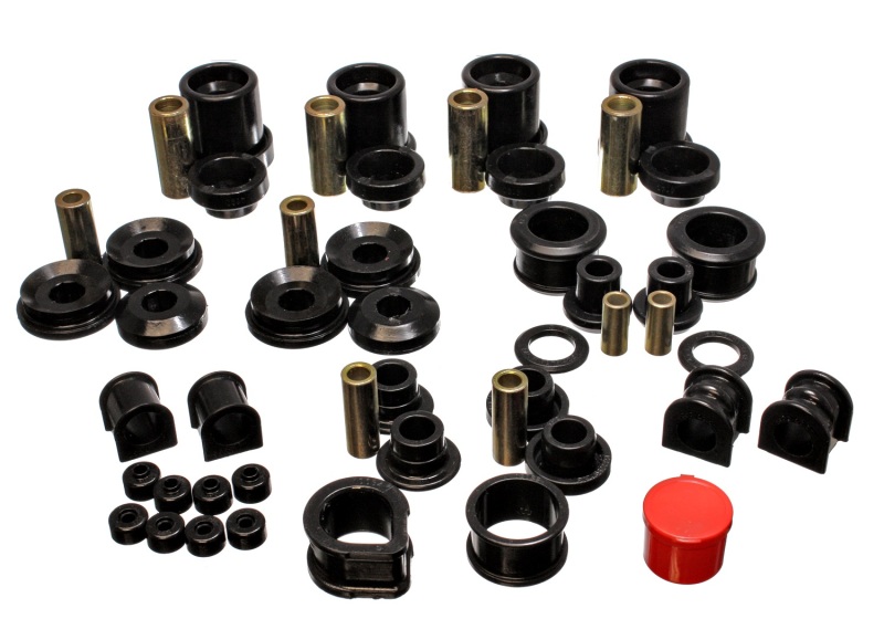 Black Hyper-Flex Master Bushing Set - For 90-96 Nissan 300ZX - Click Image to Close