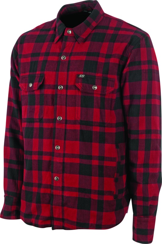 Black 9 2.0 Moto Shirt Red - Medium - Click Image to Close