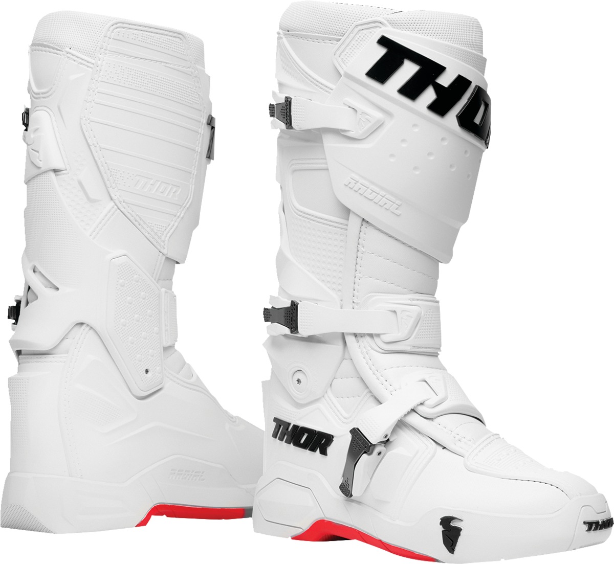 Thor Radial MX Boots Frost Size 13 - Off-road riding boots in Frost, Size 13 - Click Image to Close