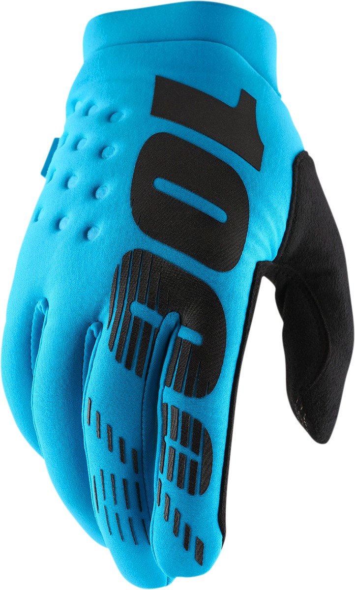 100% Men's Brisker Cold-Weather Gloves - Turquoise, Size L - Click Image to Close