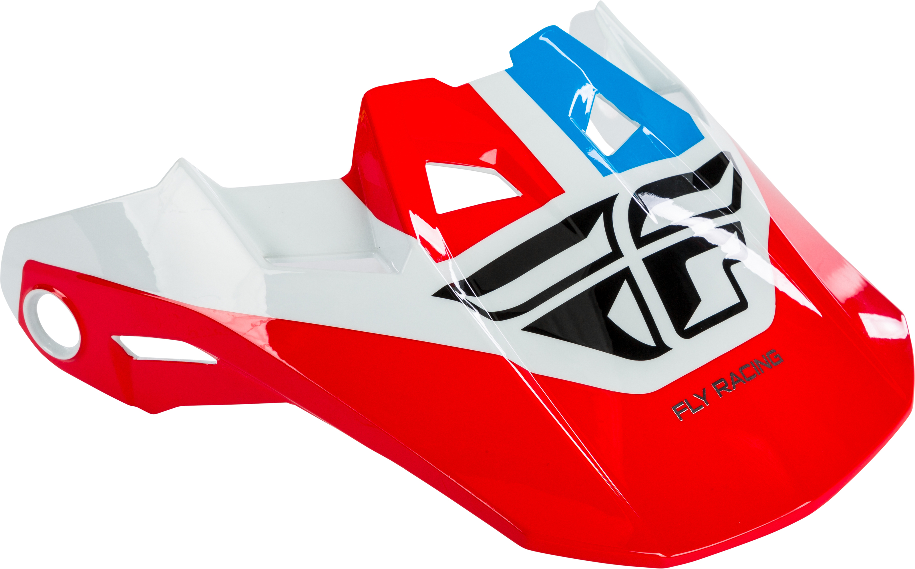 Fly Racing Formula Visor Red/White/Blue YL-SM - Replacement visor For Fly Racing Formula Helmet - Click Image to Close