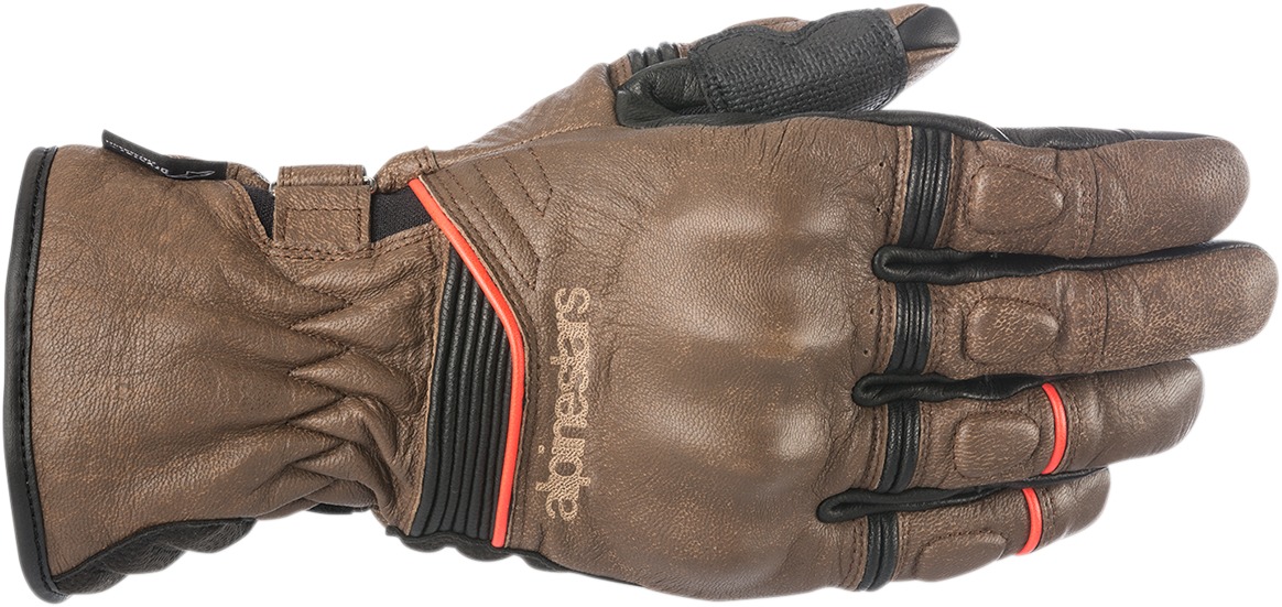 Cafe Divine Leather Street Riding Gloves Brown/Black 2X-Large - Click Image to Close