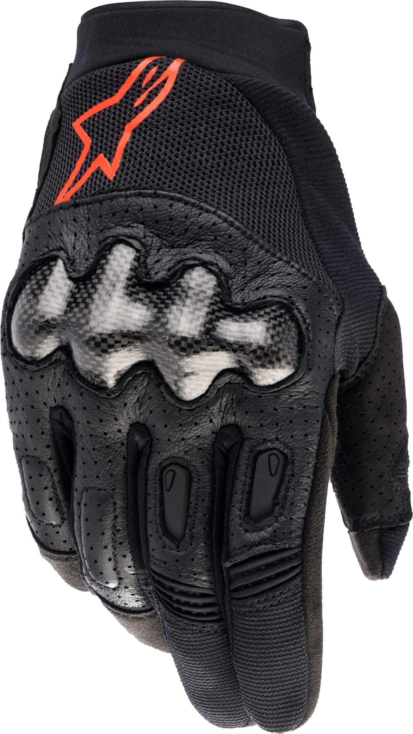 Alpinestars Megawatt Gloves Black/Red Fluo 2X For 2X-Large - Comfortable and durable gloves For 2X-Large - Click Image to Close