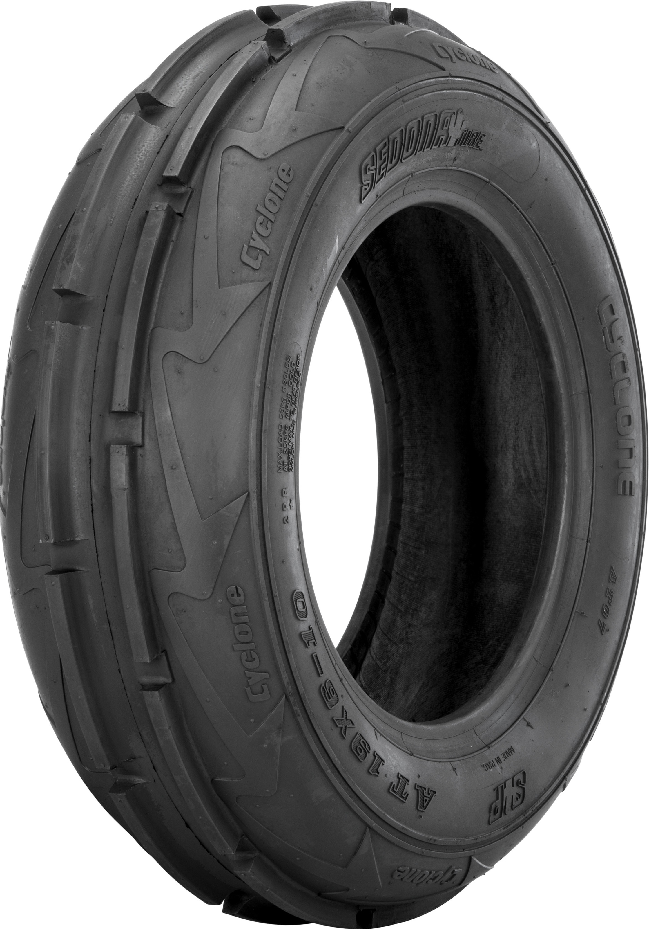 19X6-10 Cyclone Sand Rib Front ATV Tire - Click Image to Close