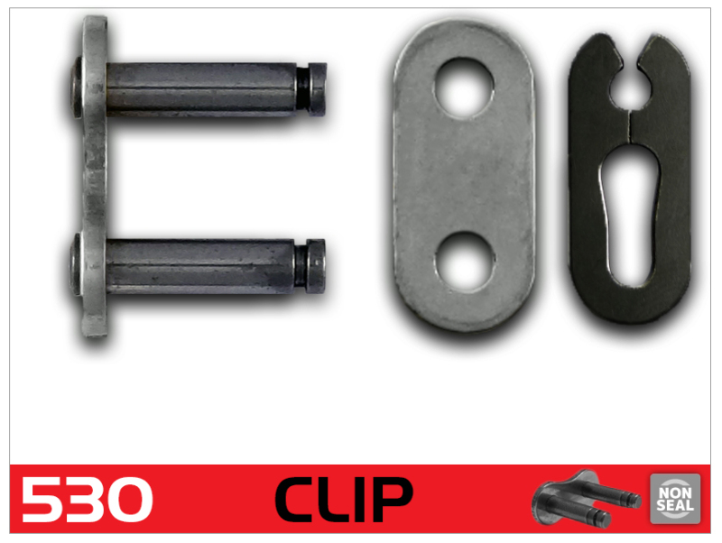 RK Chain 530 Clip Link - Natural - Click Image to Close