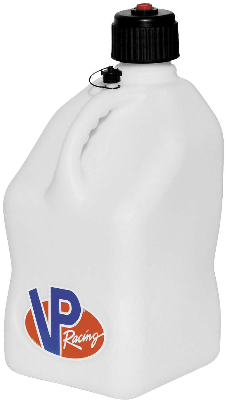 VP Racing 5.5 Gallon White Motorsports Fluid Container with Black Top - Click Image to Close