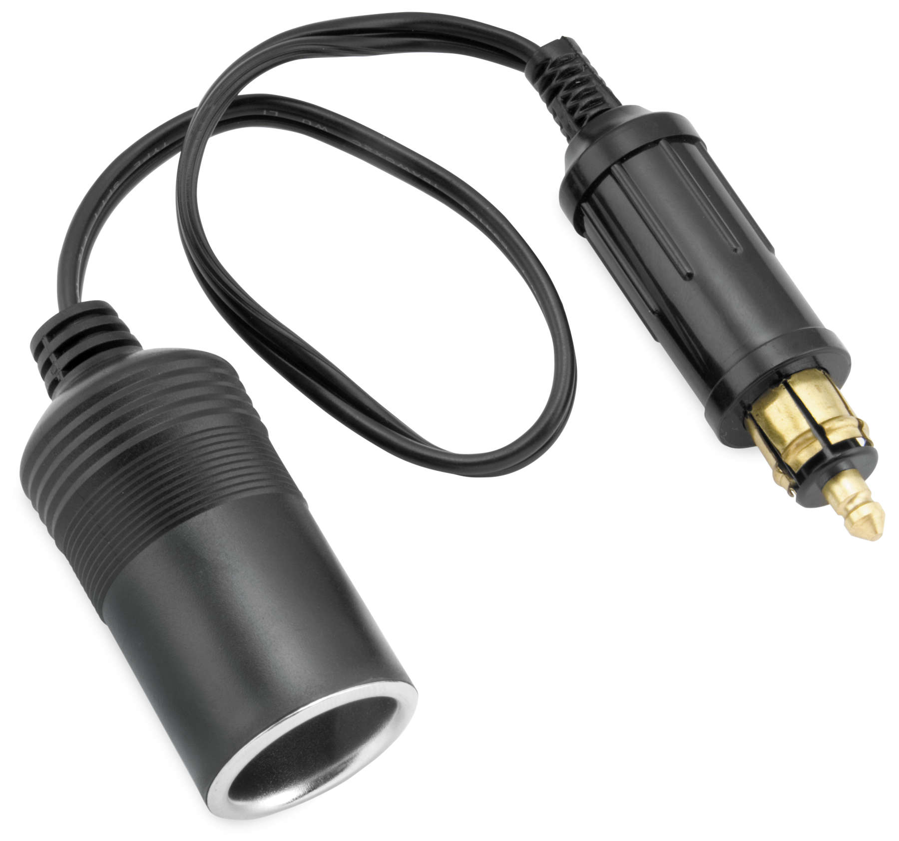 12-Volt/15-Amp Male DIN Plug (EURO Style) to Female Cigarette Adaptor - Click Image to Close