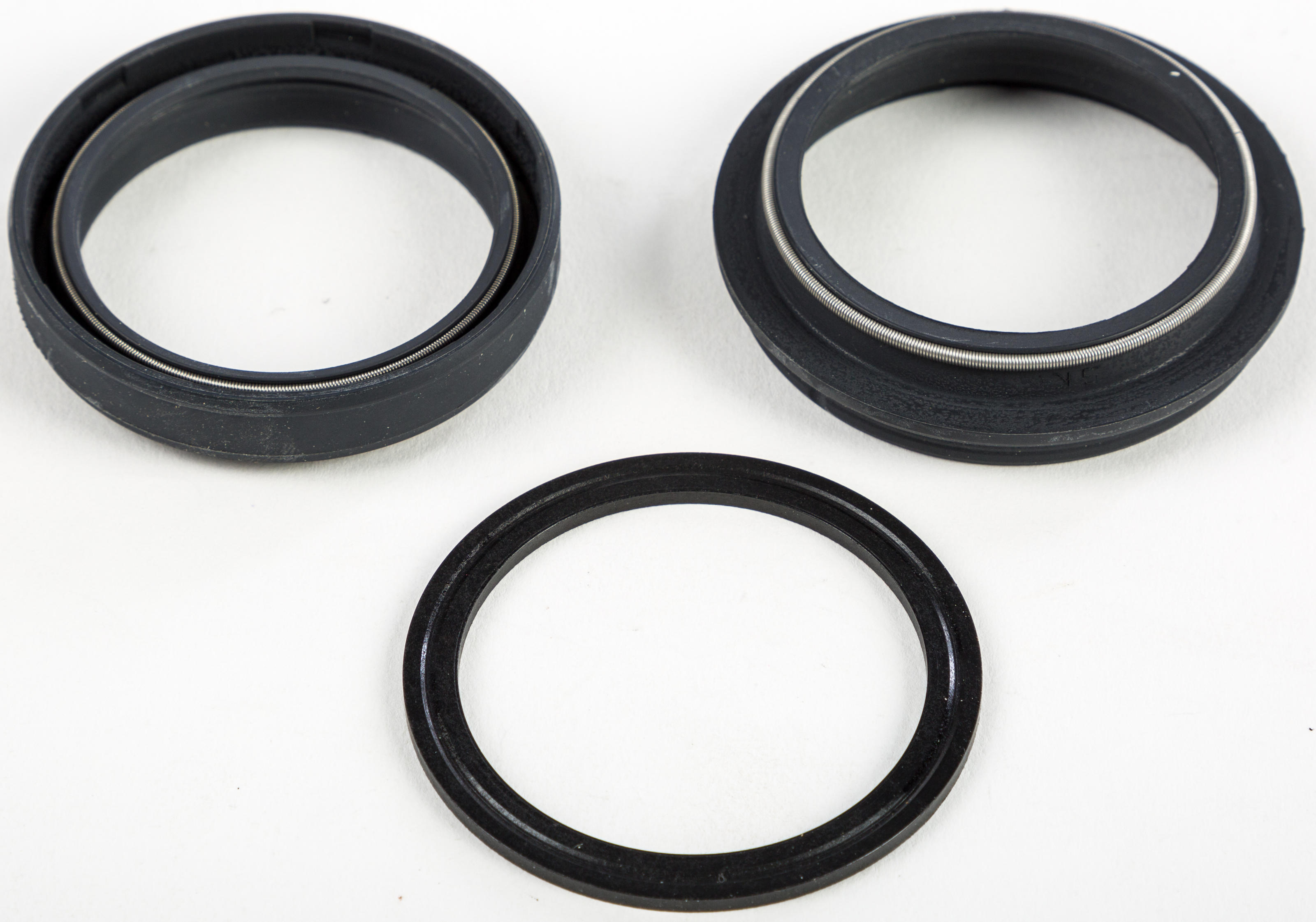 Black Single Fork Oil & Dust Seal Kit For 43 mm Showa Forks - Click Image to Close