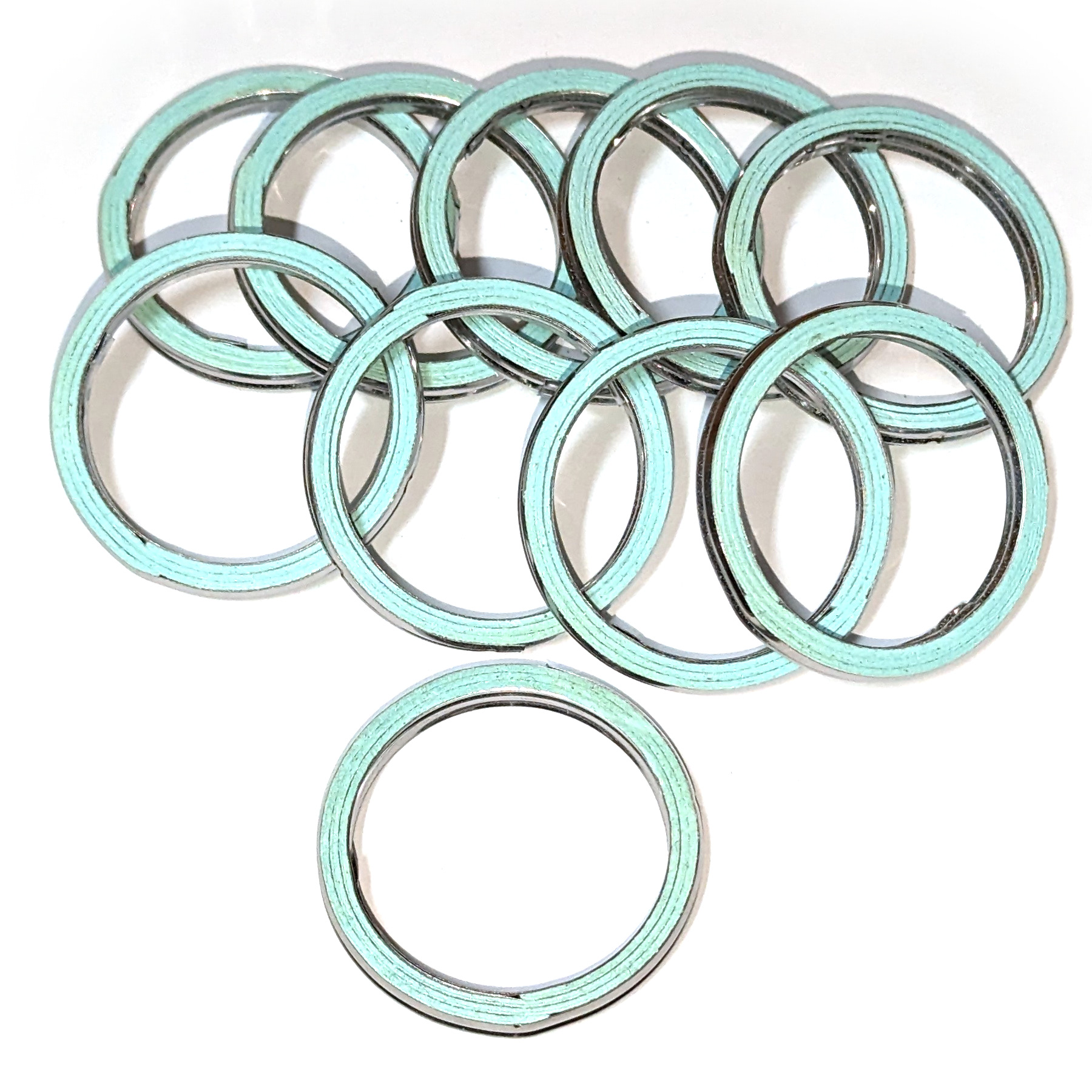 10 Pack Exhaust Pipe Gaskets - 42.8mm OD, 35mm ID, 4.1mm Thick - Replaces Honda 18291-236-000 & 18291-MN4-920 - Click Image to Close