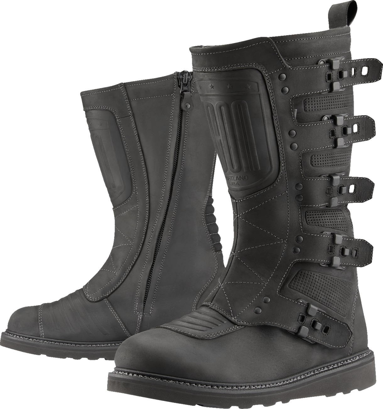 ICON Elsinore 2 Boots Black Size 7 - Premium leather riding boots - Click Image to Close