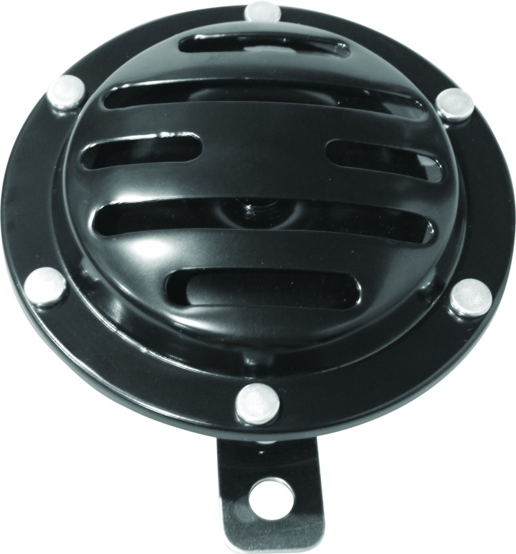 Bikers Choice Horn Slotted Black 12 Volt - Click Image to Close