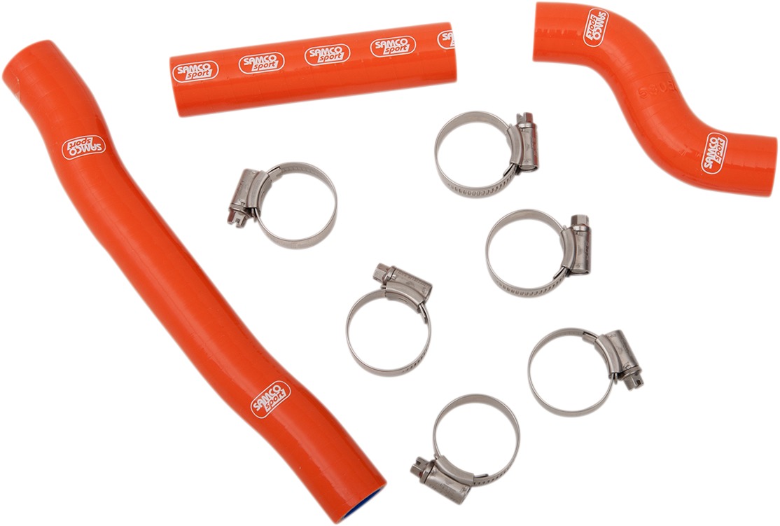 Orange Race Radiator Hose Kit w/Clamps - For 17-18 KTM 250 SX XC - Click Image to Close