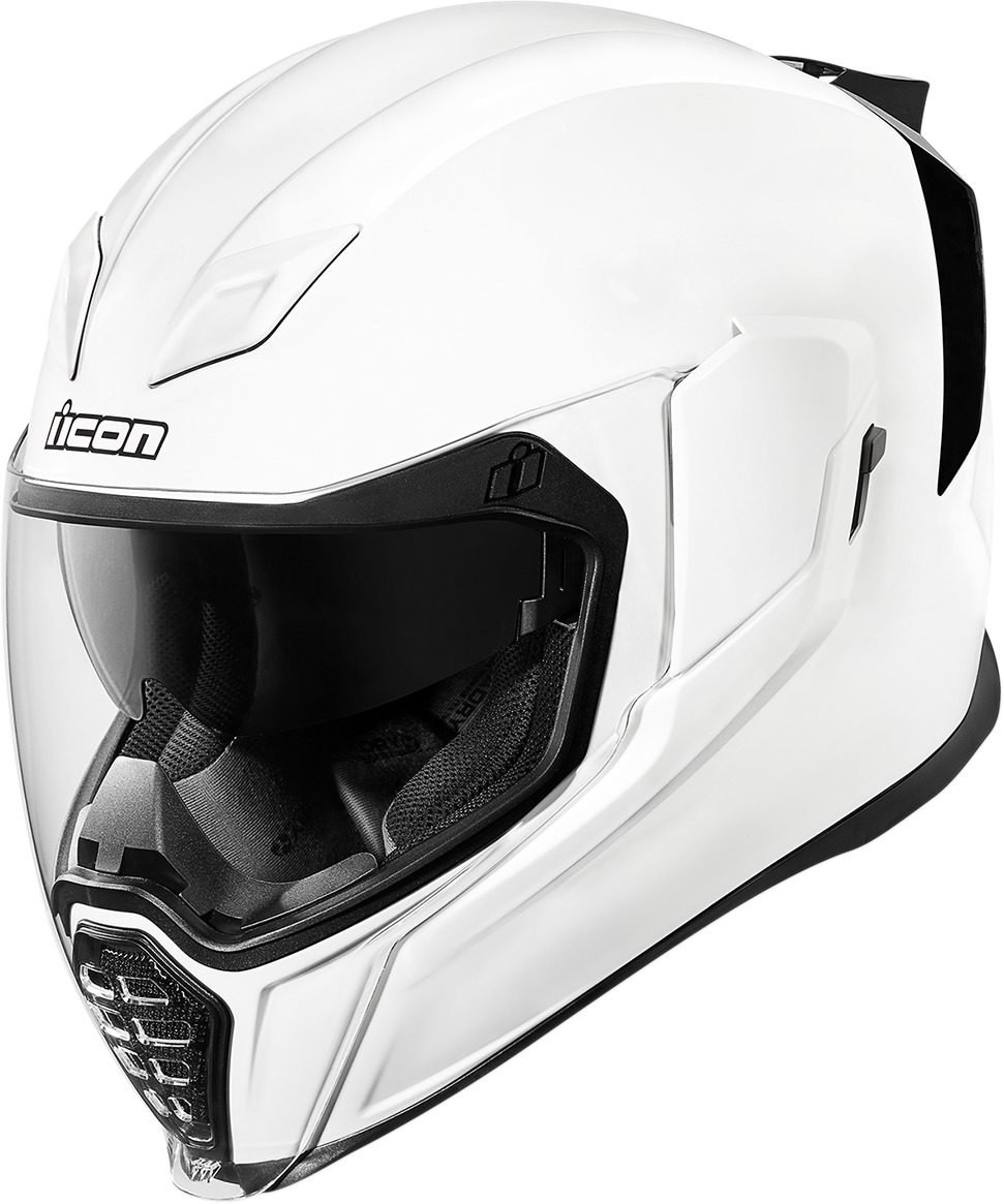 Airflite Full Face Helmet - Gloss White Small - Click Image to Close