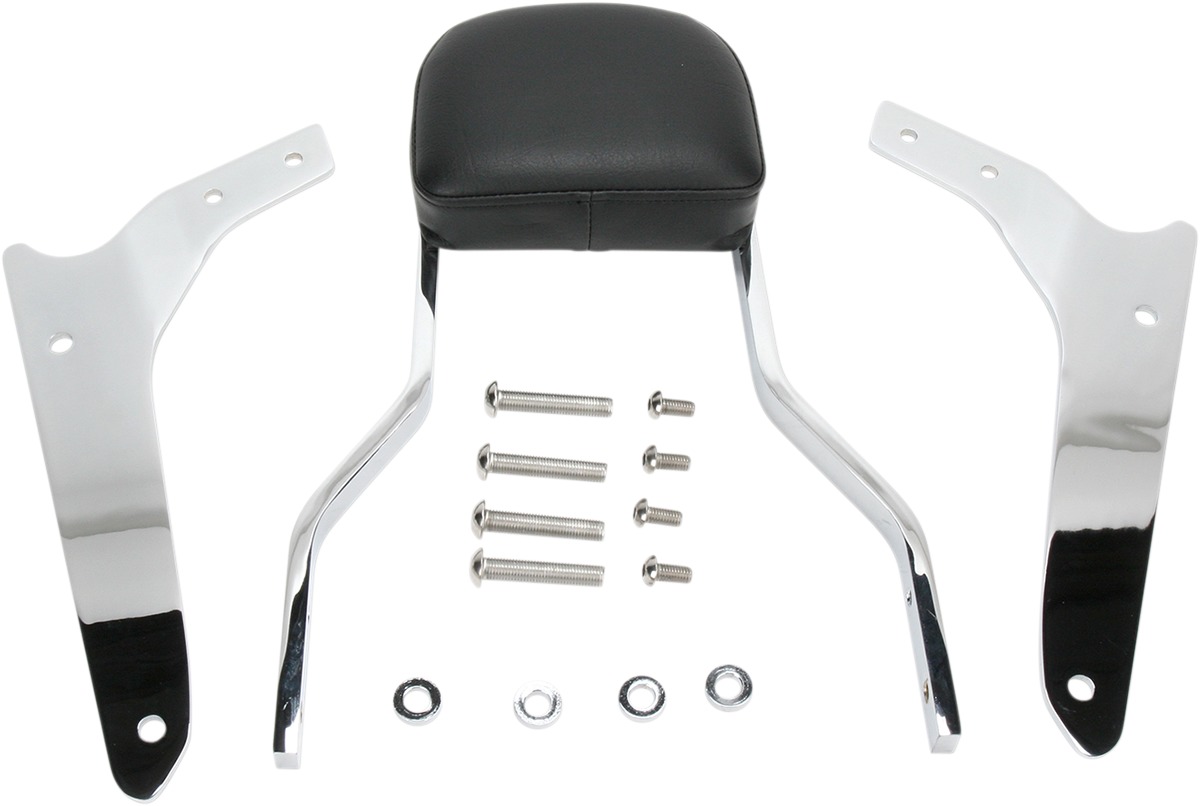 Short Square 14" Sissy Bar Chrome - For 07-14 Honda Shadow Spirit - Click Image to Close