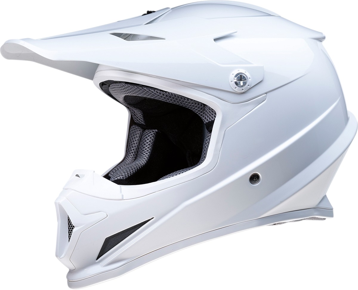 Rise Solid Full Face Offroad Helmet Gloss White 2X-Large - Click Image to Close