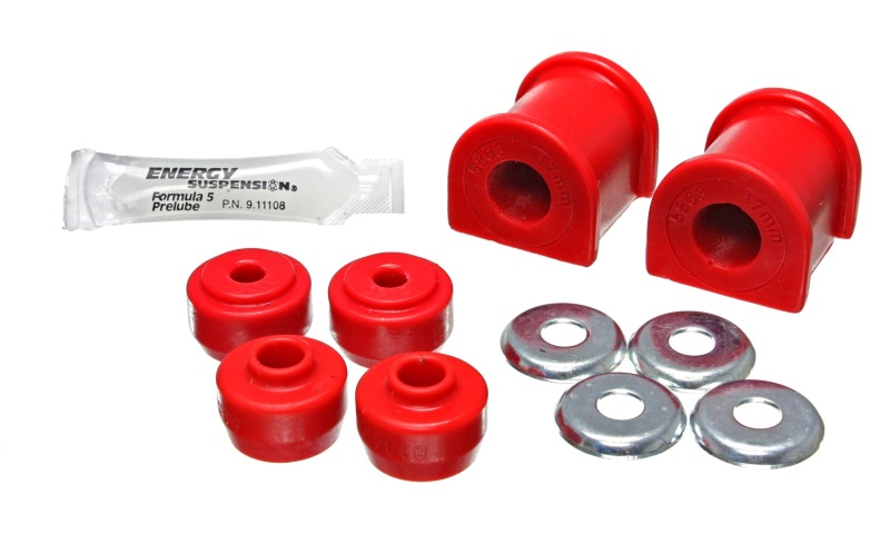 Red Rear Sway Bar Bushing Kit 17mm - Fits 03-08 Lexus / Toyota 4Runner - Click Image to Close