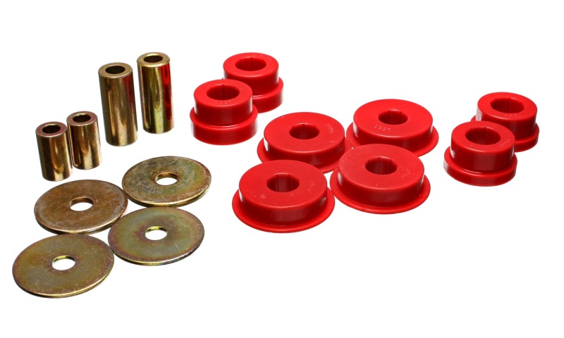 03-05 Mitsubishi Lancer EVO 8 Red Rear Differential / Mustache Bar Bushing Set - Click Image to Close