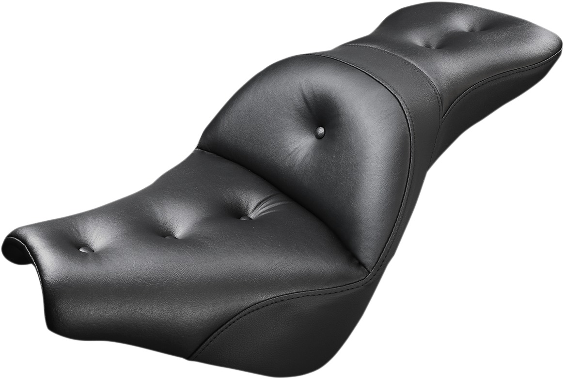 Explorer RS Pillow 2-Up Seat - Black - For Harley Softail - Click Image to Close