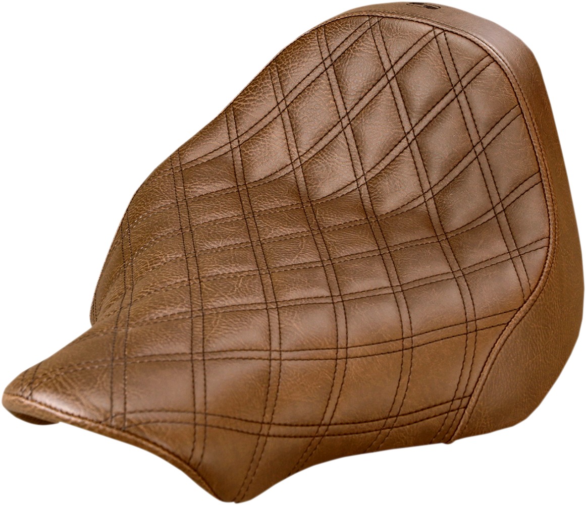 Renegade Lattice Stitched Solo Seat Brown Gel - For 13-17 HD FXSB - Click Image to Close