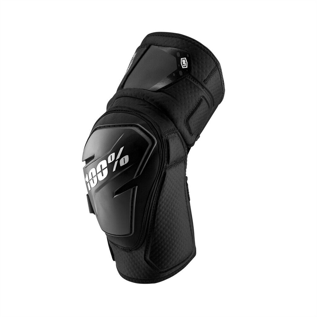 100% Fortis Knee Guards Gray/Black Small/Medium Unisex Adults - Click Image to Close