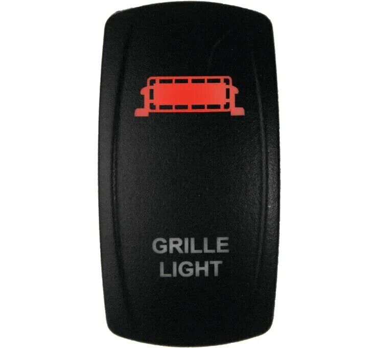 Lighted Switch Grill Light On/Off Red - Click Image to Close