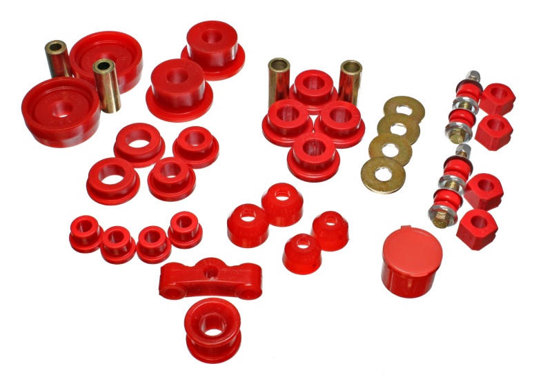 84-87 Honda Civic/CRX Red Hyper-Flex Master Bushing Set - Click Image to Close