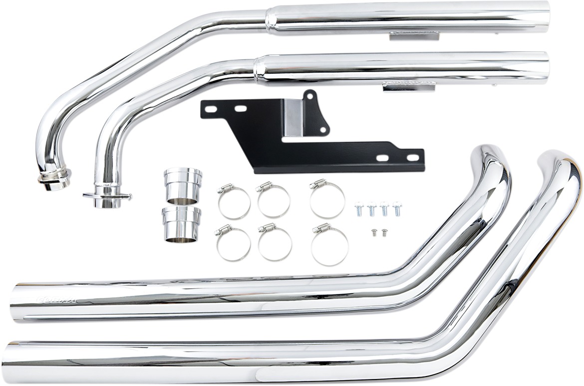 Dragsters Chrome Full Exhaust - For 06-20 Kawasaki Vulcan 900 - Click Image to Close