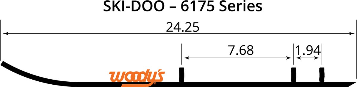 Flat-Top Runners - 4" Carbide Ski-Doo - Click Image to Close