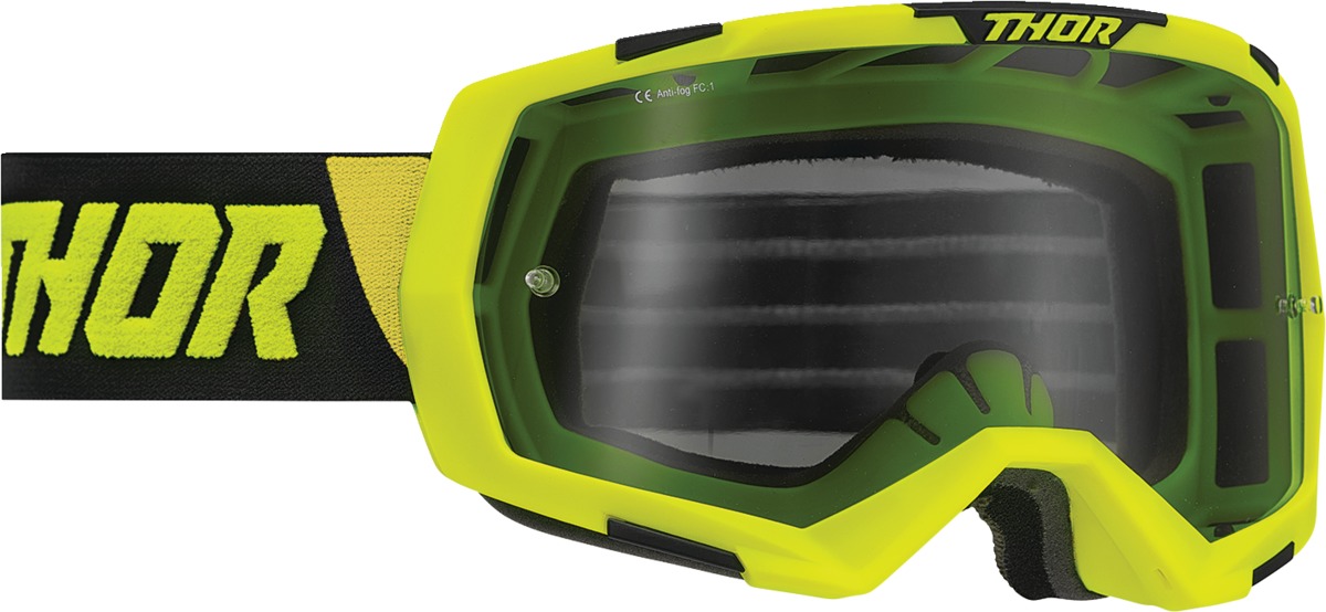 Regiment Goggles - Lime w/ Smoke Lens - Click Image to Close