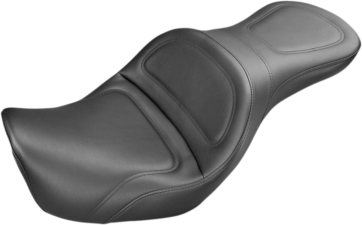 Explorer Stitched 2-Up Seat Black Gel - For 06-17 Harley Dyna - Click Image to Close