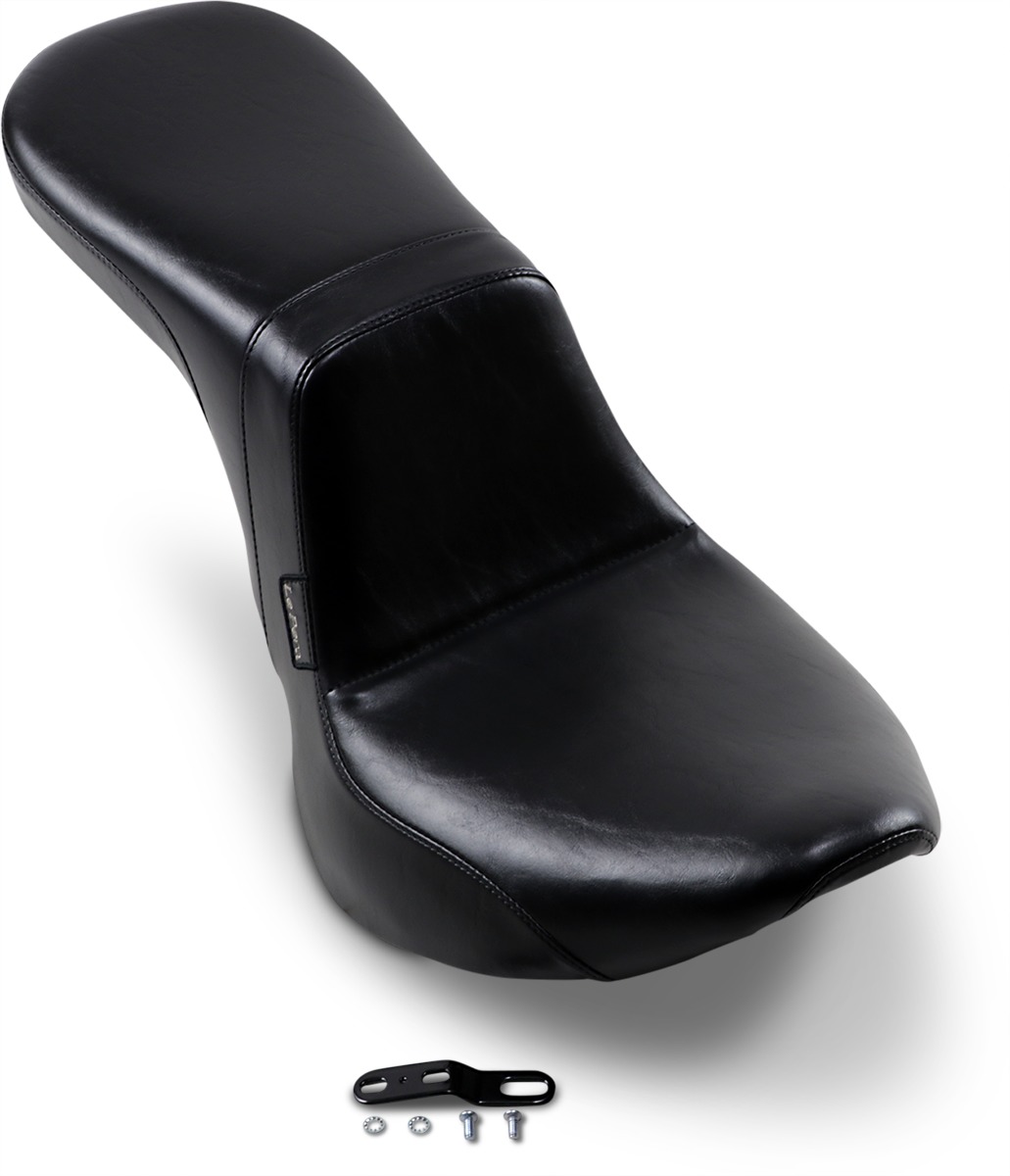 Daytona Smooth Vinyl 2-Up Seat Black Low - For 18-20 Harley FXLR FLSB - Click Image to Close