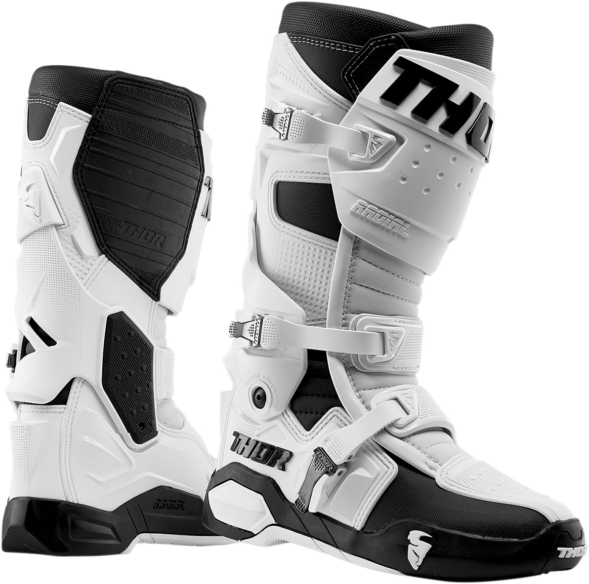 Radial Dirt Bike Boots - White Men's Size 10 - Click Image to Close