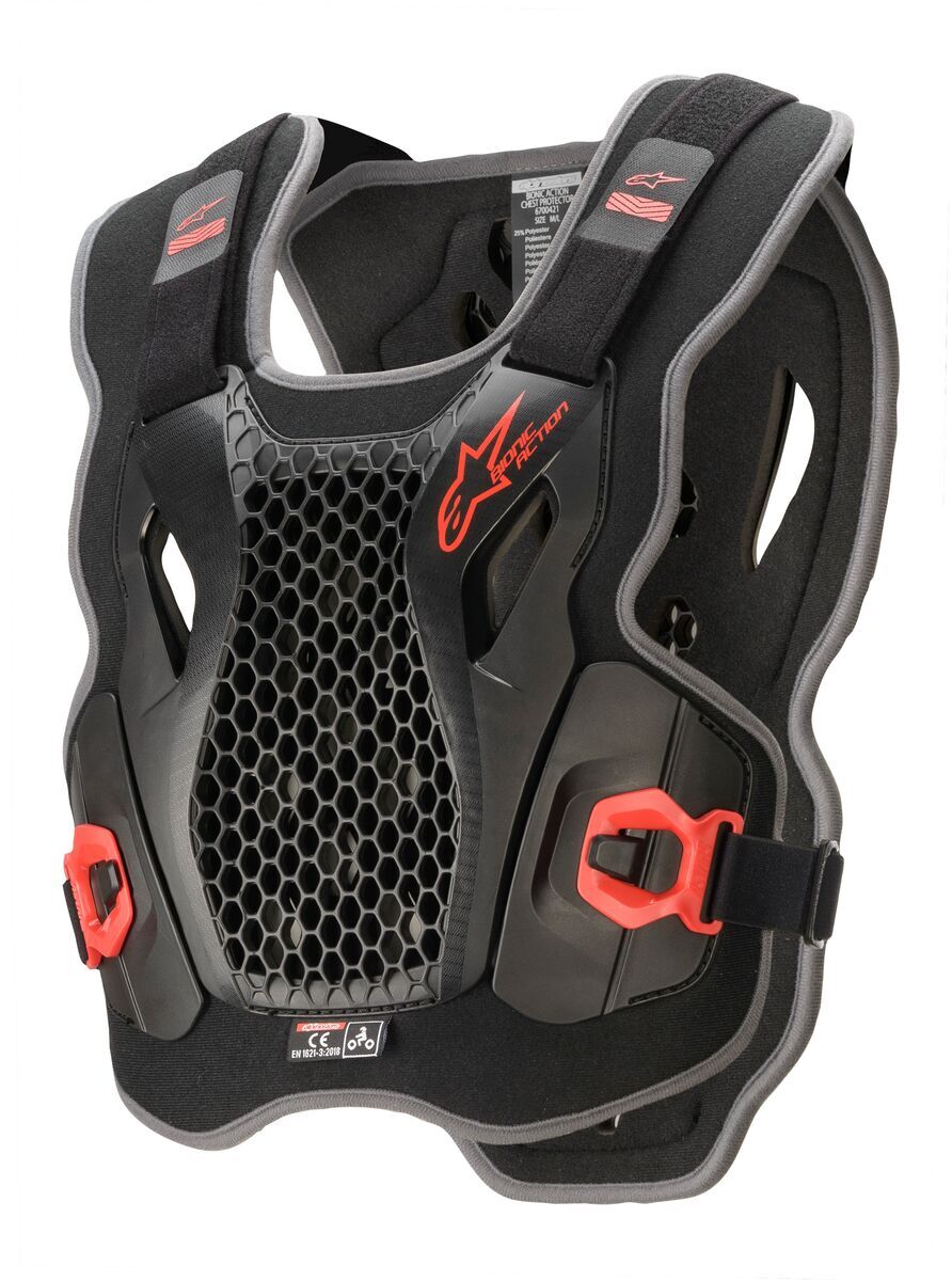 Bionic Action Chest Protector Black/Red XL/2X For Safety - XL/2X chest protector For safety use - Click Image to Close