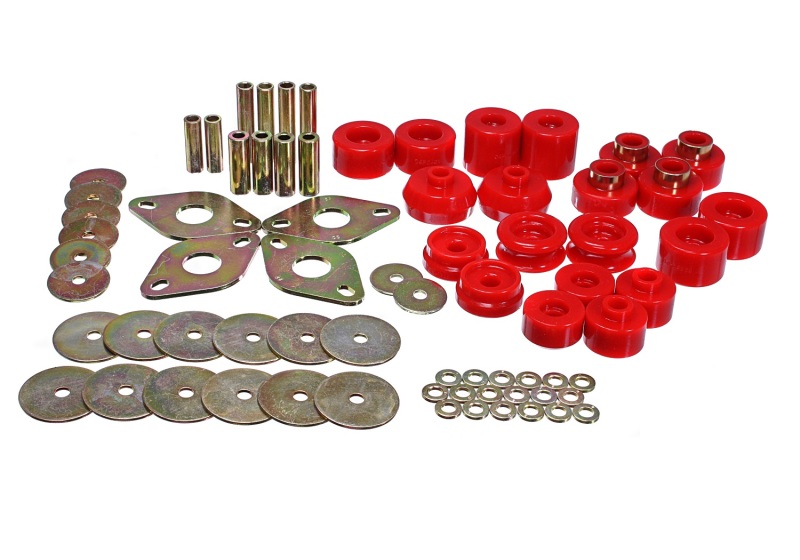 00-02 Toyota 4-Runner 2WD/4WD Red Body Mount Bushing Set - Click Image to Close