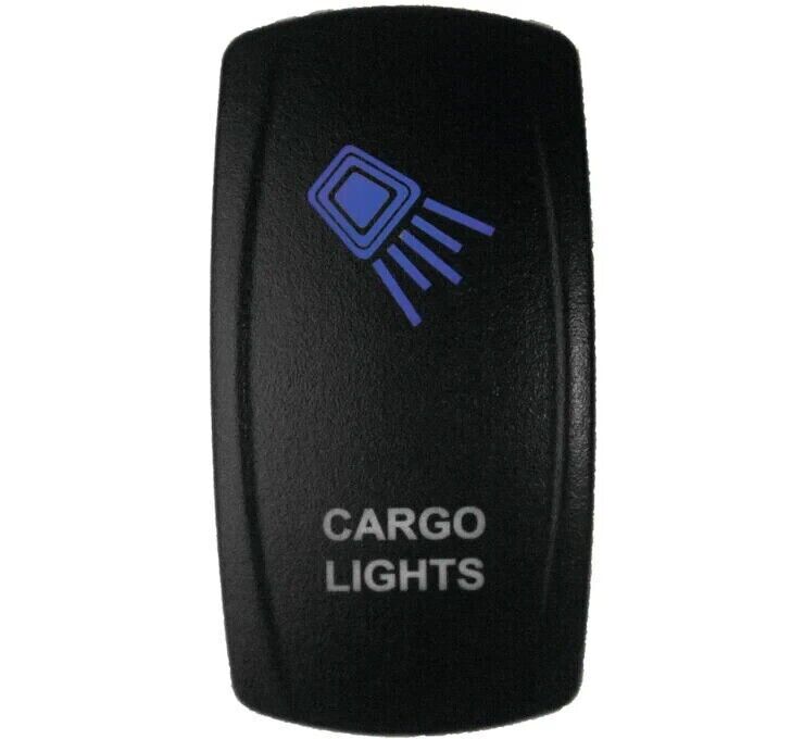 Lighted Switch Cargo Lights On/Off Blue - Click Image to Close