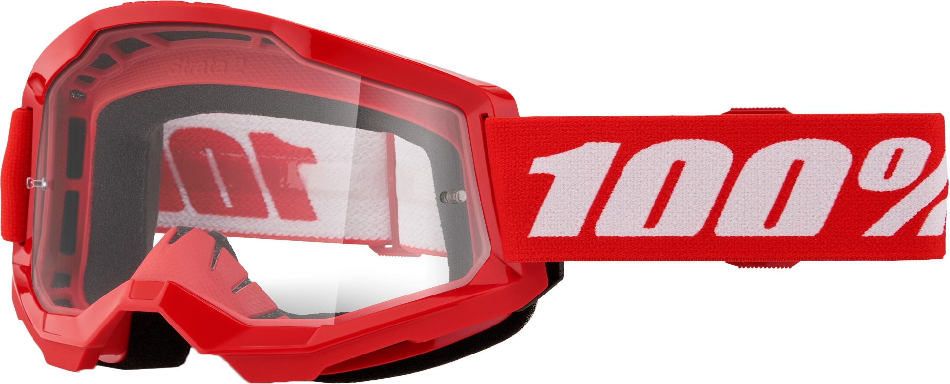 Strata 2 Red Junior Goggles - Clear Lens - Click Image to Close