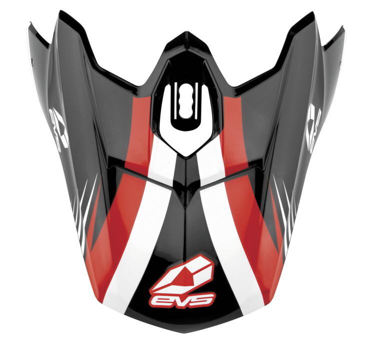 EVS T3 Works Visor - Black/White/Red - Click Image to Close