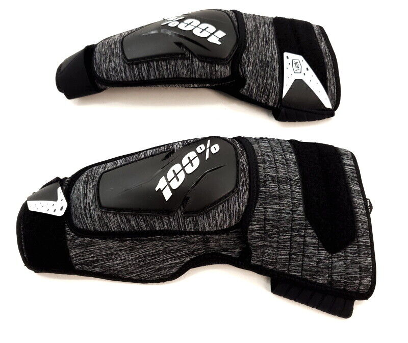 100% Fortis Elbow Guards Grey/Black SM/MD - Click Image to Close